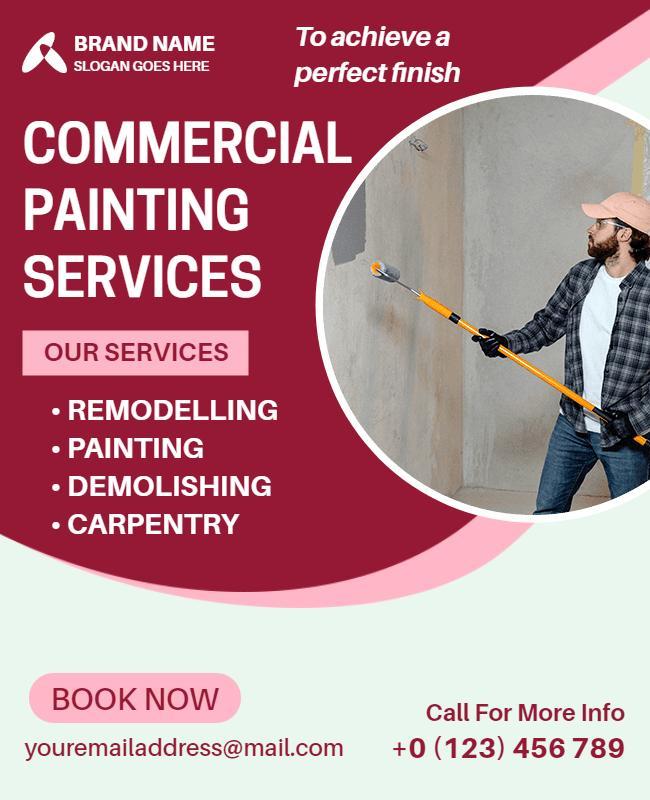 Commercial Painting and Remodeling Services Flyer Template