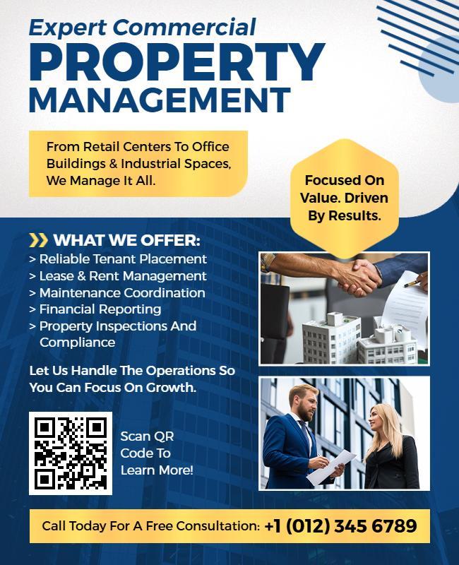 Commercial Property Management Services Flyer Template