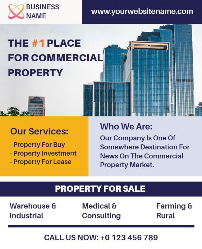 Commercial Property Sales and Investment Flyer Template