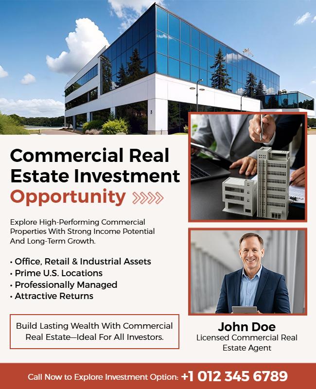 Commercial Real Estate Investment Opportunity Flyer Template