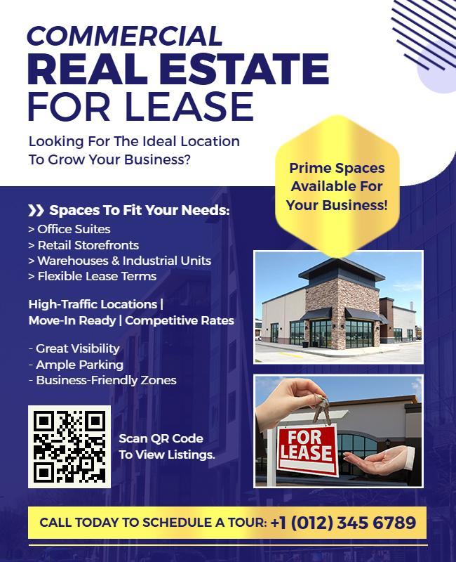 Commercial Real Estate Leasing Flyers Template