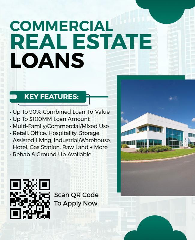 Commercial Real Estate Loans Promotional Flyer Template