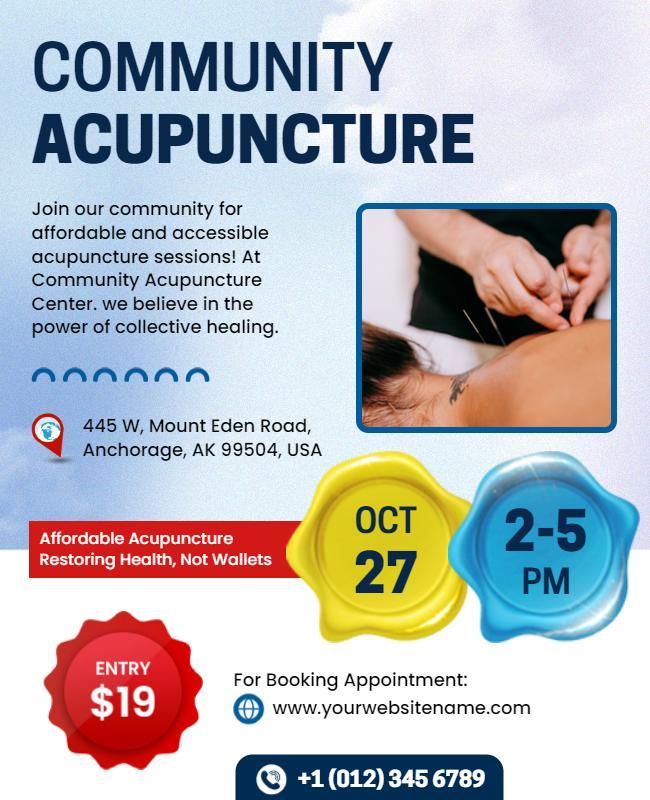 Community Acupuncture Session Event Flyer Template