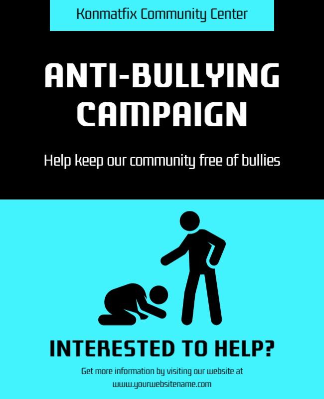 Community Anti Bullying Campaign Awareness Flyer Template