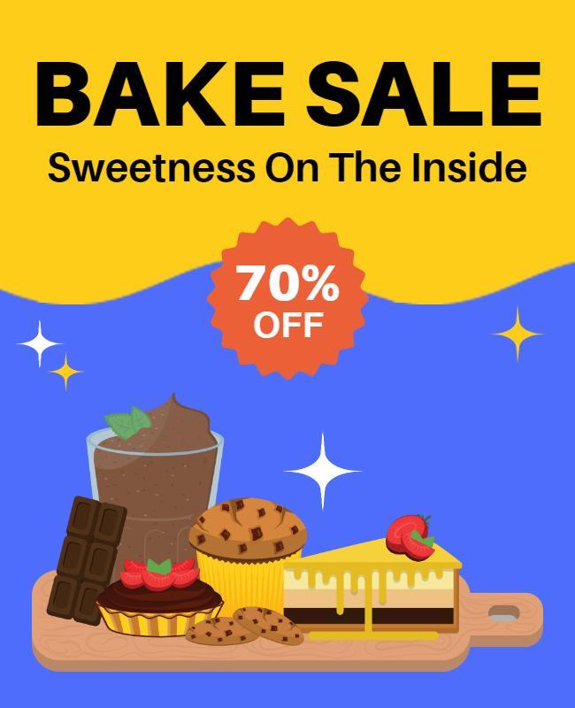 Community Bake Sale Discount Flyer Template