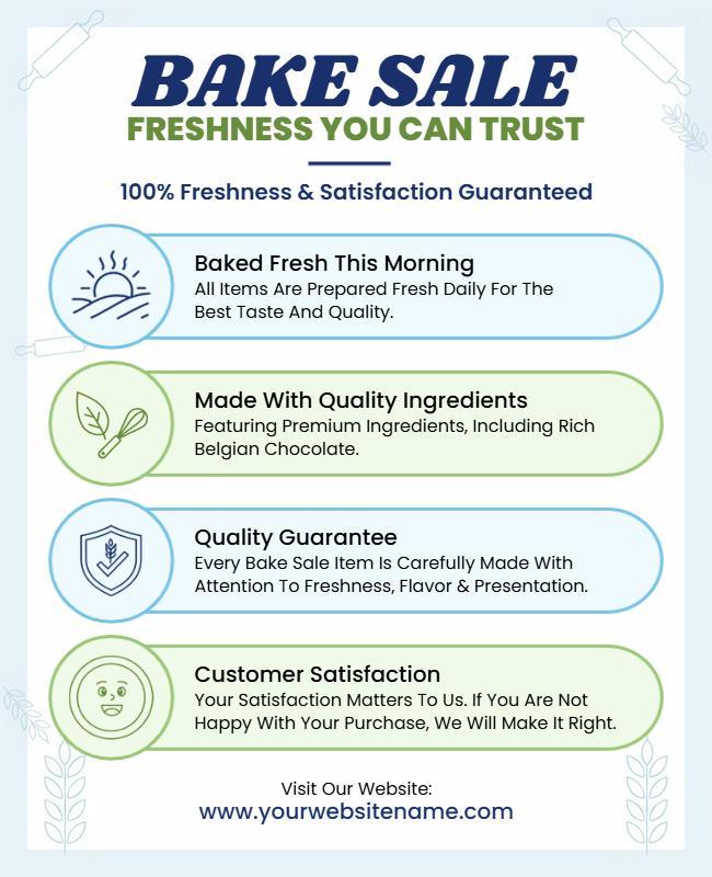 Community Bake Sale Promotion Flyer Template