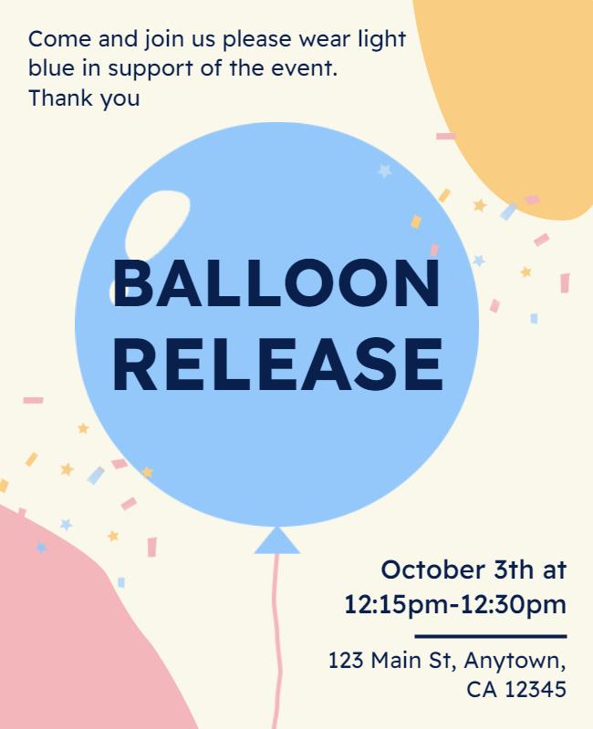 Community Balloon Release Event Flyer Template