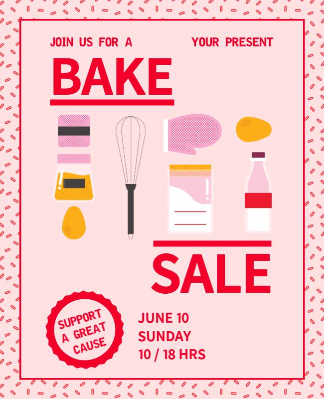 Community Charity Bake Sale Event Flyer Template