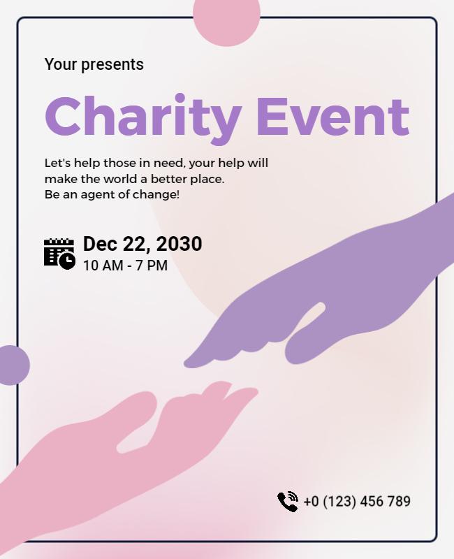 Community Charity Event Awareness Flyer Template