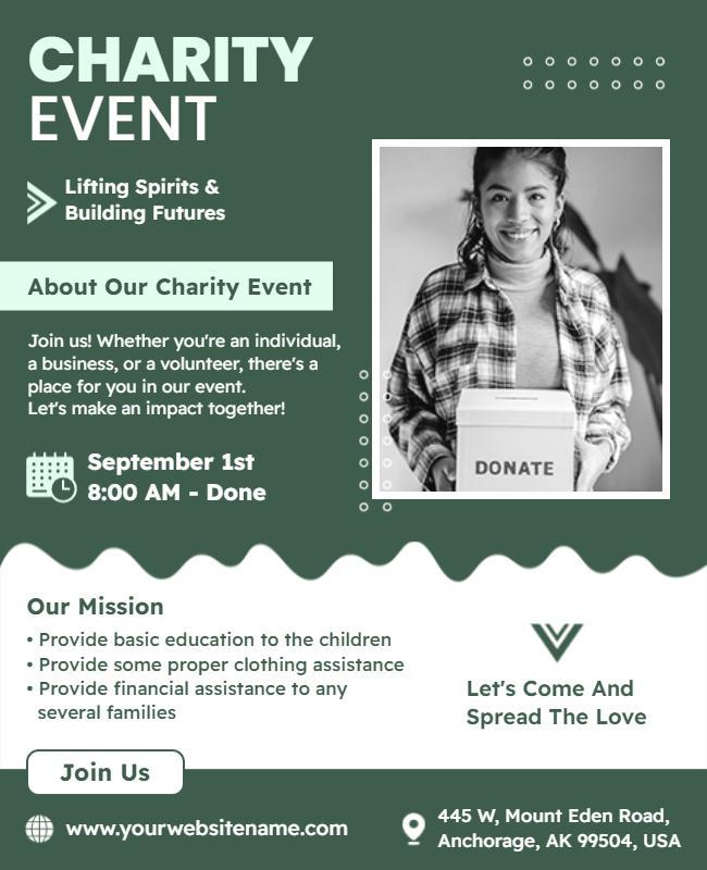 Community Charity Event Fundraiser Flyer Template