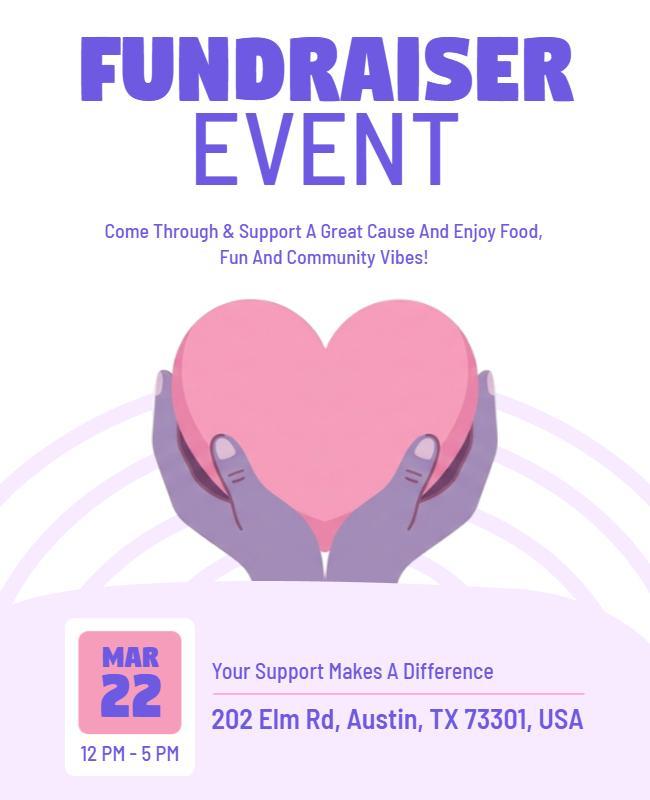 Community Charity Fundraiser Event Flyer Template