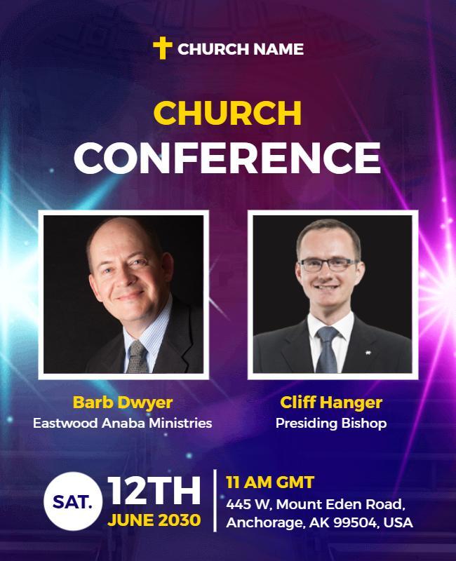 Community Church Conference Event Flyer Template