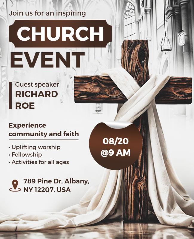 Community Church Event Flyer Template