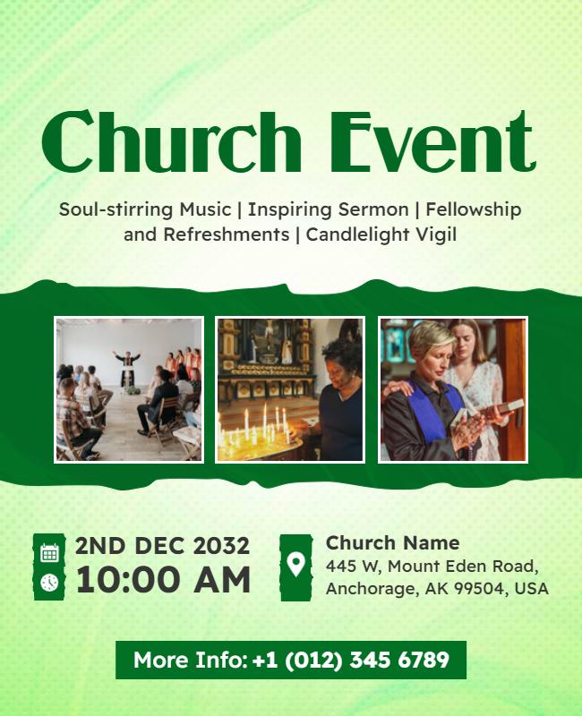 Community Church Gathering Event Flyer Template