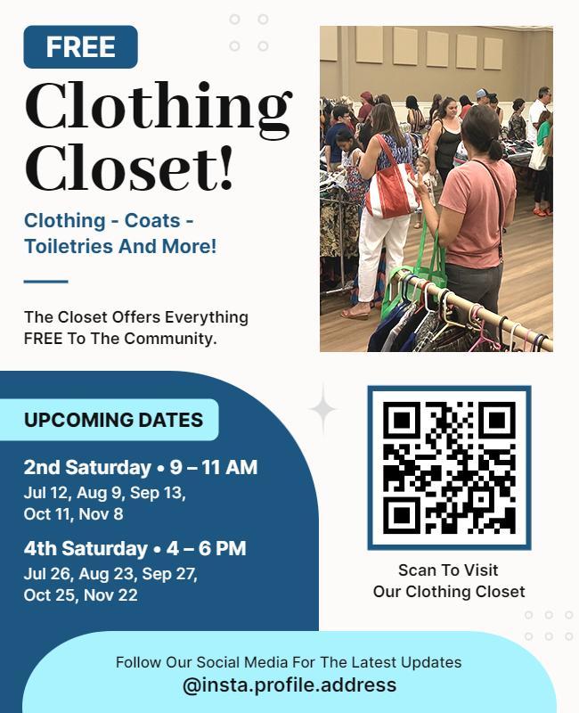 Thrift Community Clothing Closet Event Flyer Template