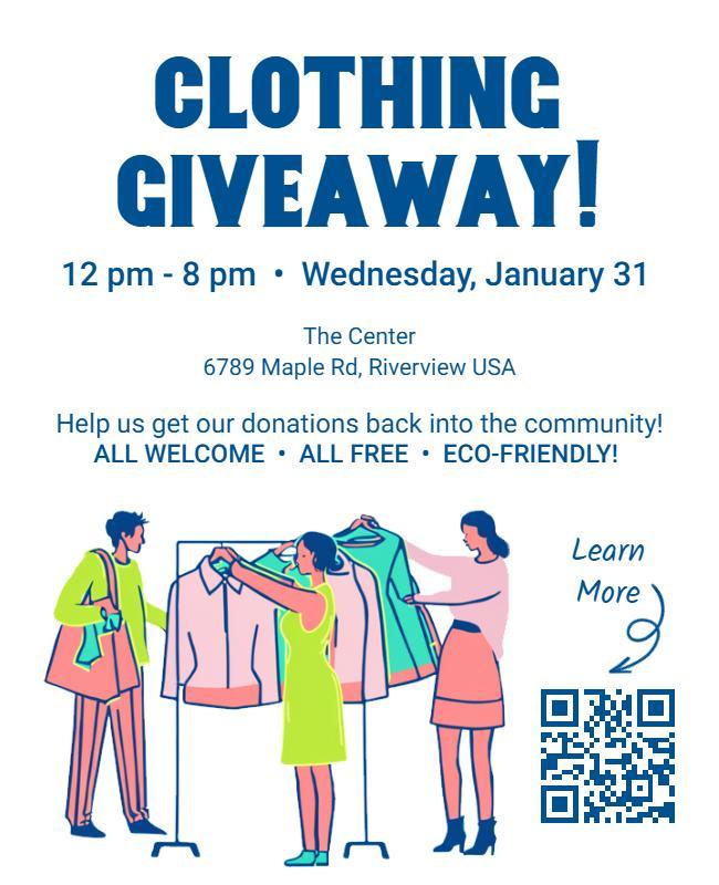 Community Clothing Donation Event Flyer Template