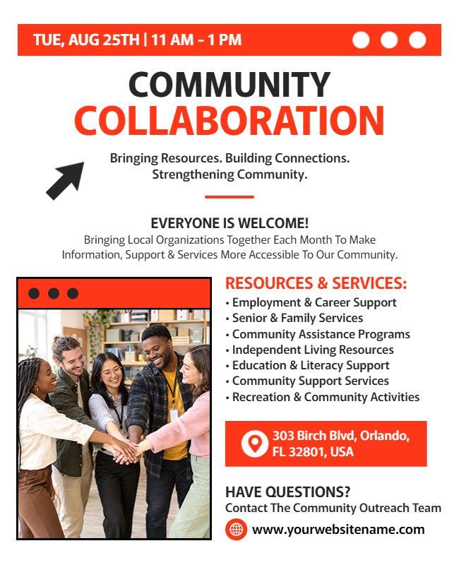 Community Collaboration Event Flyer Template