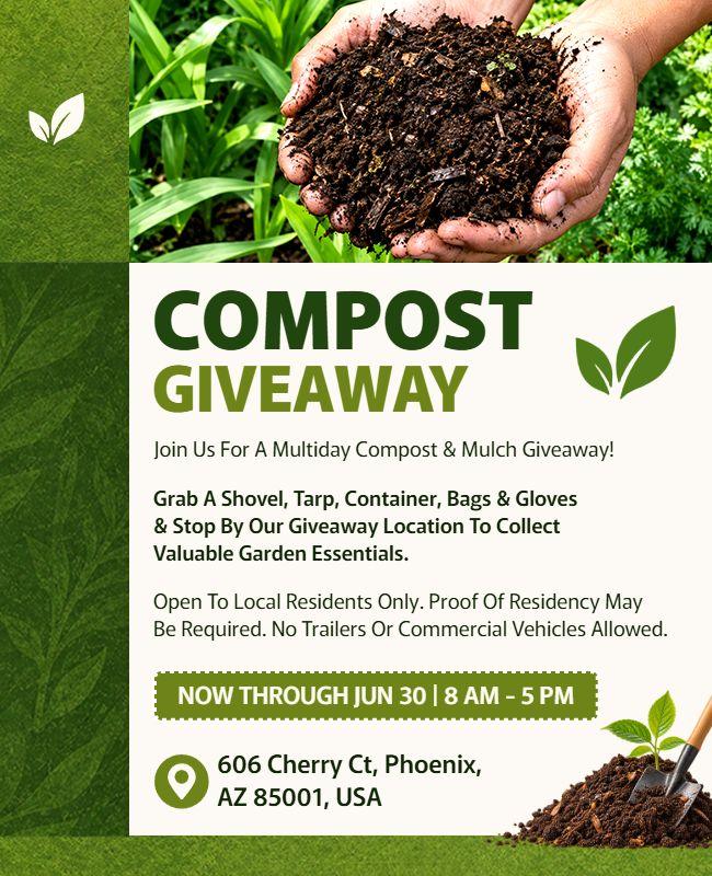 Community Compost Giveaway Event Flyer Template