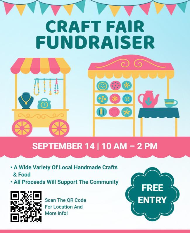 Community Craft Fair Fundraiser Flyer Template