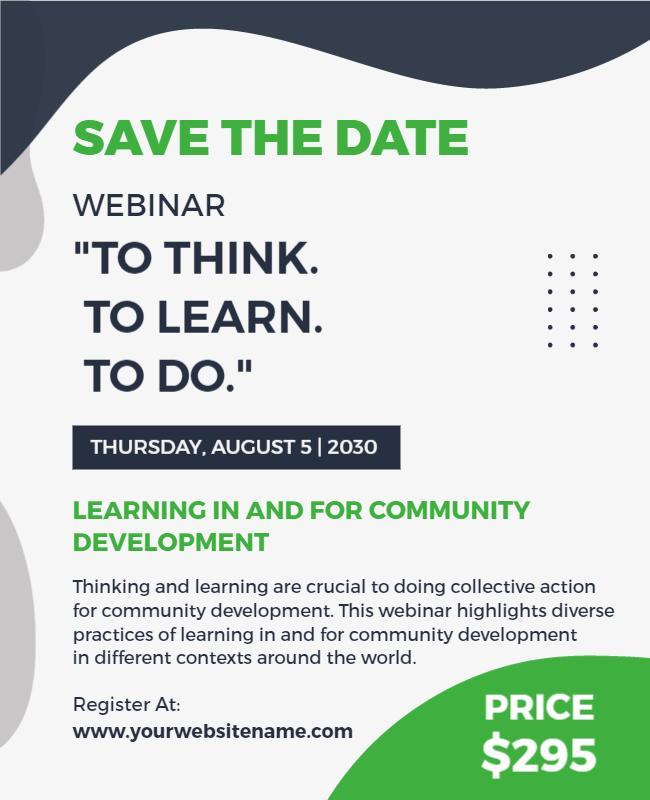 Community Development Learning Webinar Flyer Template