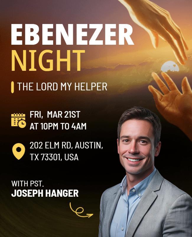 Community Ebenezer Night Event Flyer Template
