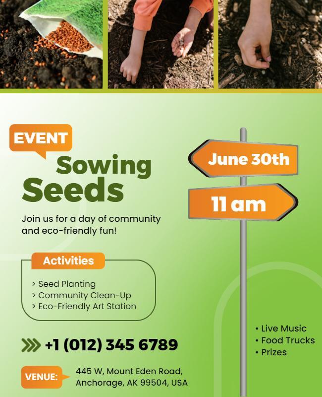 Community Eco Friendly Event Flyer Template