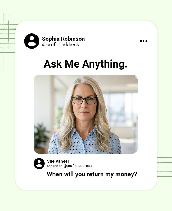 Community Engagement Ask Me Anything Meme Poster Template
