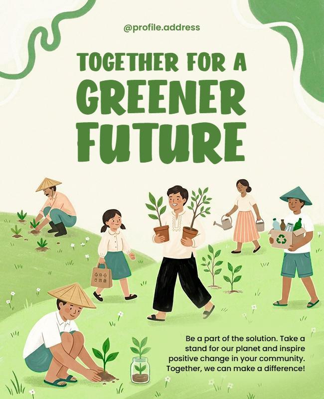 Community Environmental Awareness Campaign Poster Template