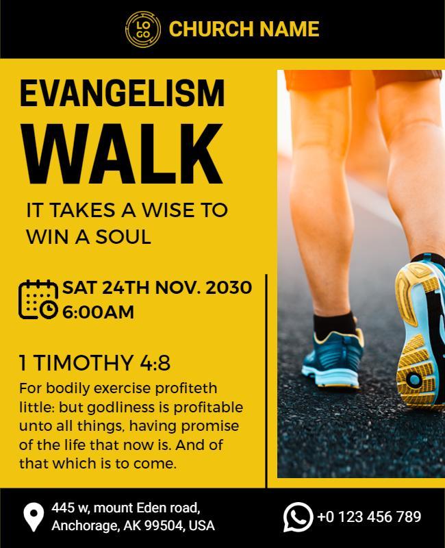 Community Evangelism Walk Event Flyer Template