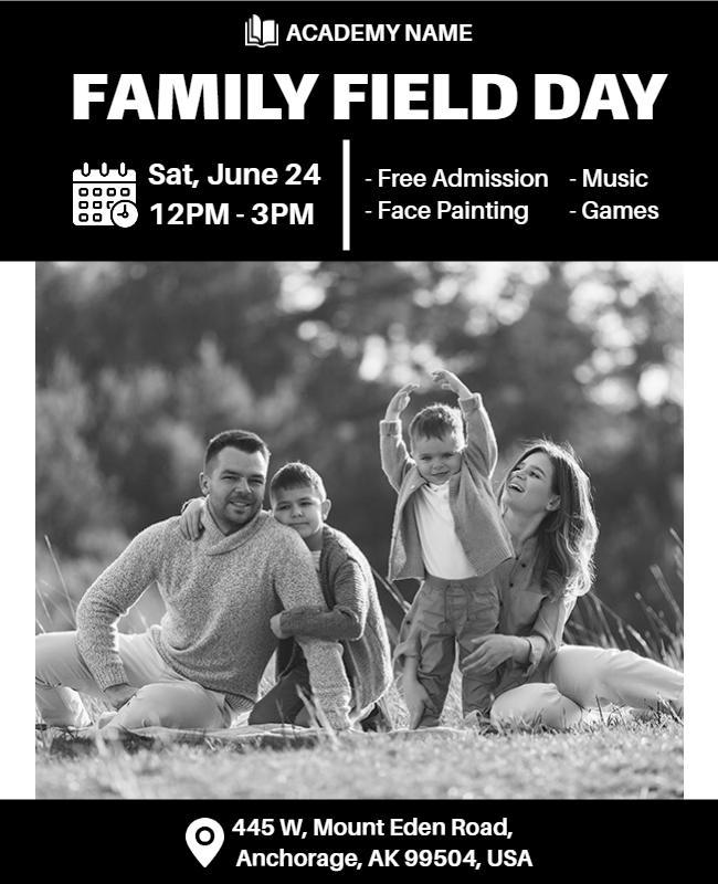 Community Family Field Day Event Flyer Template