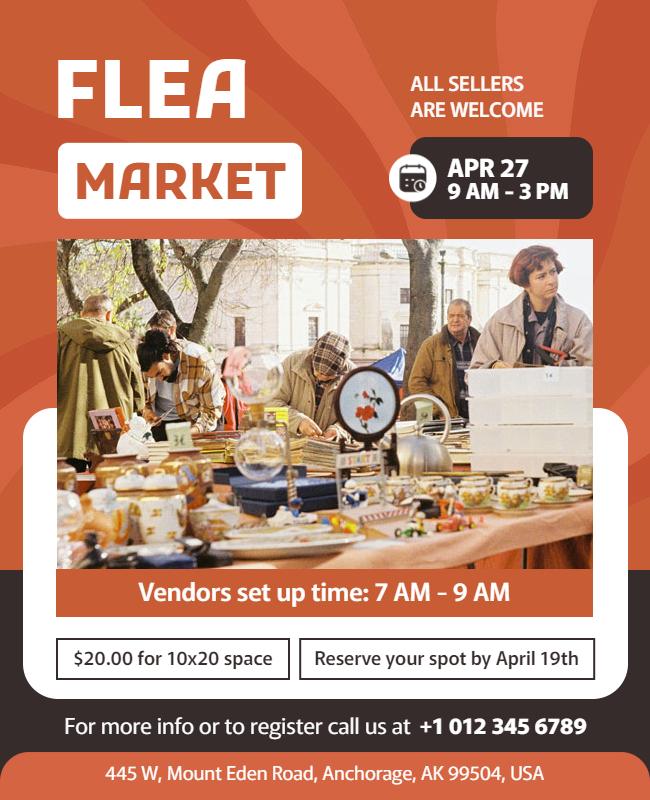 Community Flea Market Event Flyer Template