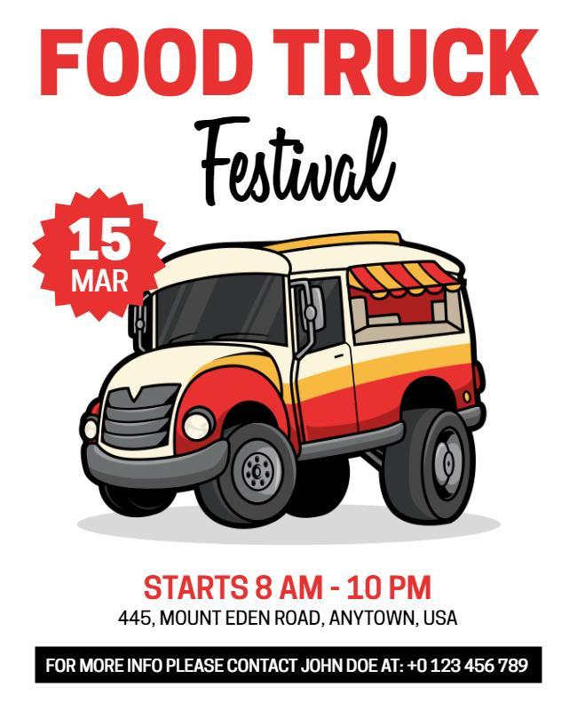 Community Food Truck Festival Flyer Template