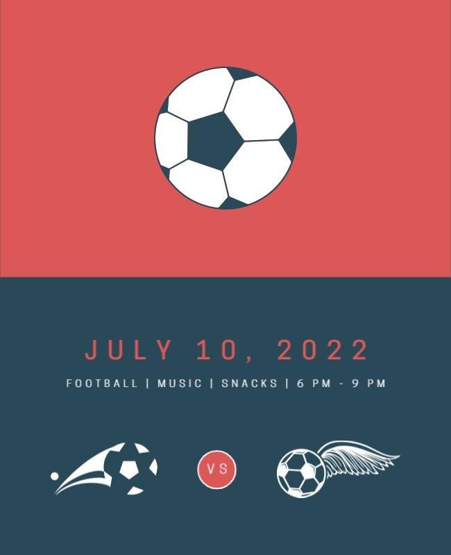 Community Football Match Event Flyer Template