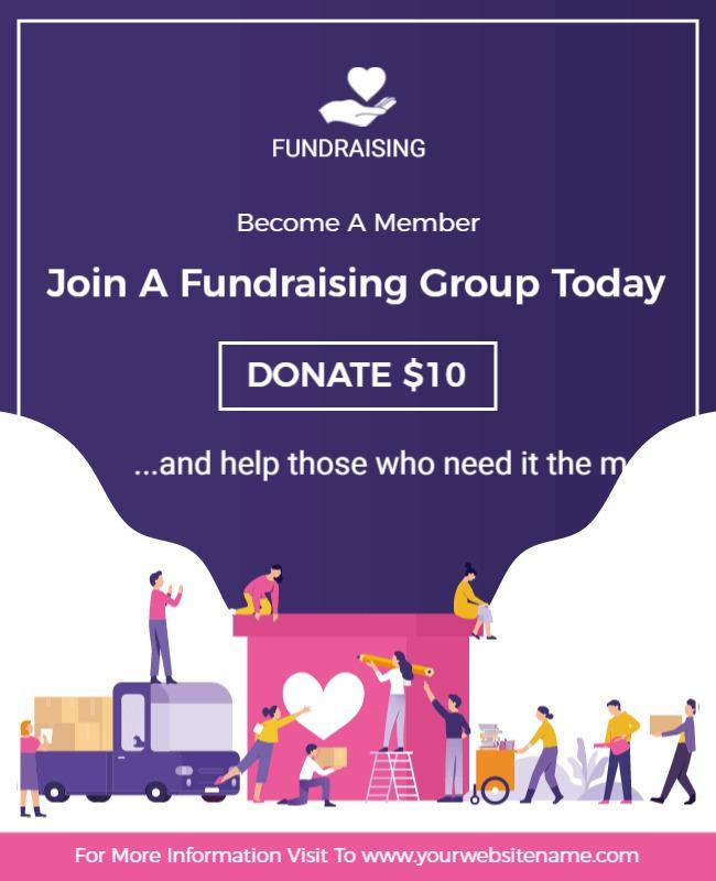 Community Fundraising Donation Drive Flyer Template