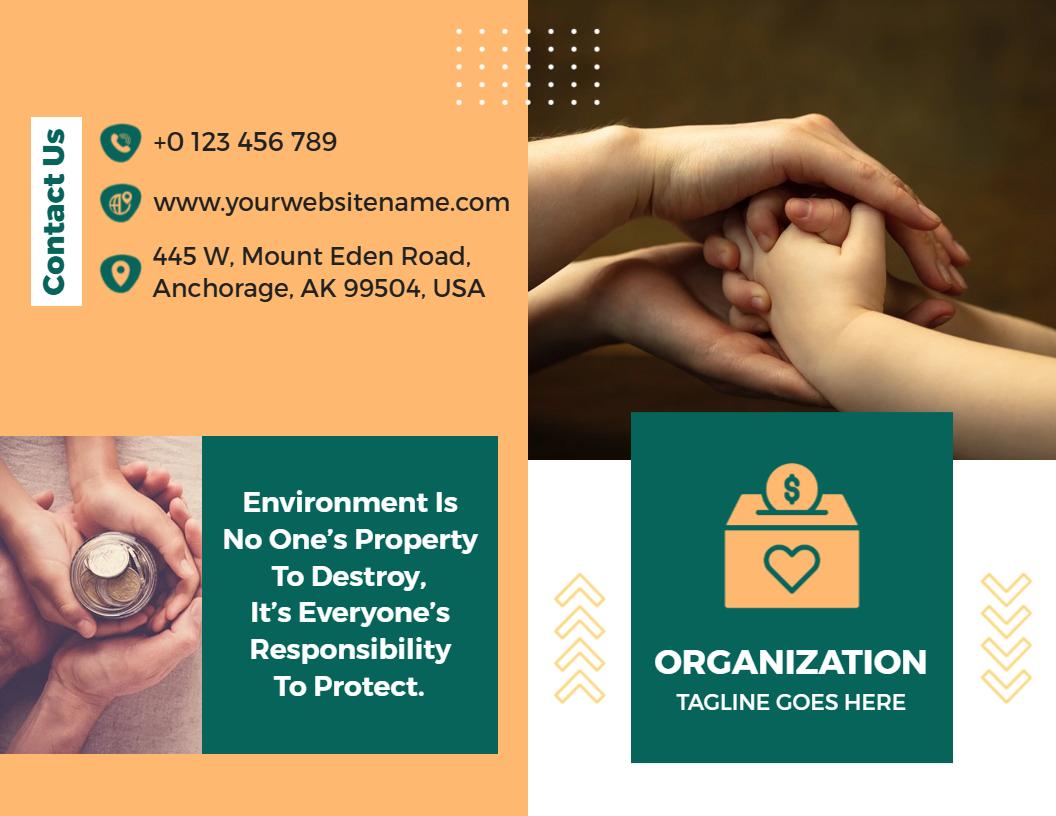 Community Fundraising Mission and Support Initiative Brochure Template