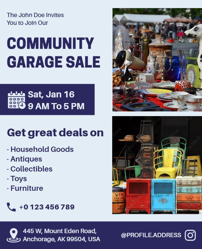 Community Garage Sale Event Flyer Template