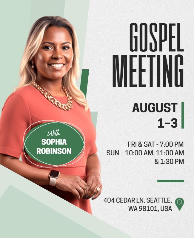 Community Gospel Meeting Event Flyer Template