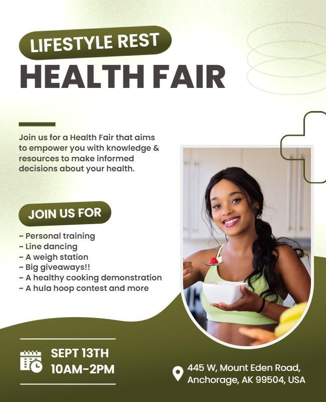 Community Health Fair Educational Event Flyer Template