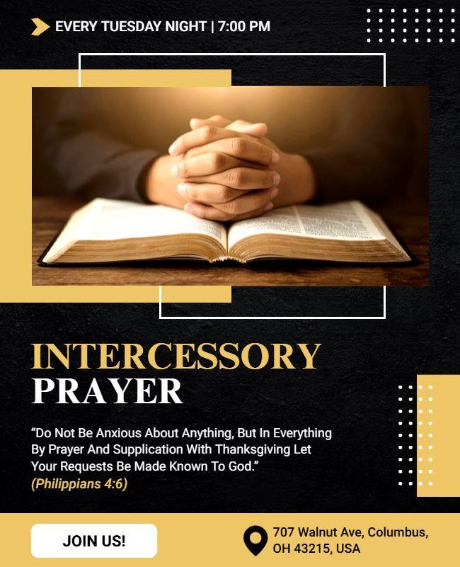 Community Intercessory Prayer Event Flyer Template