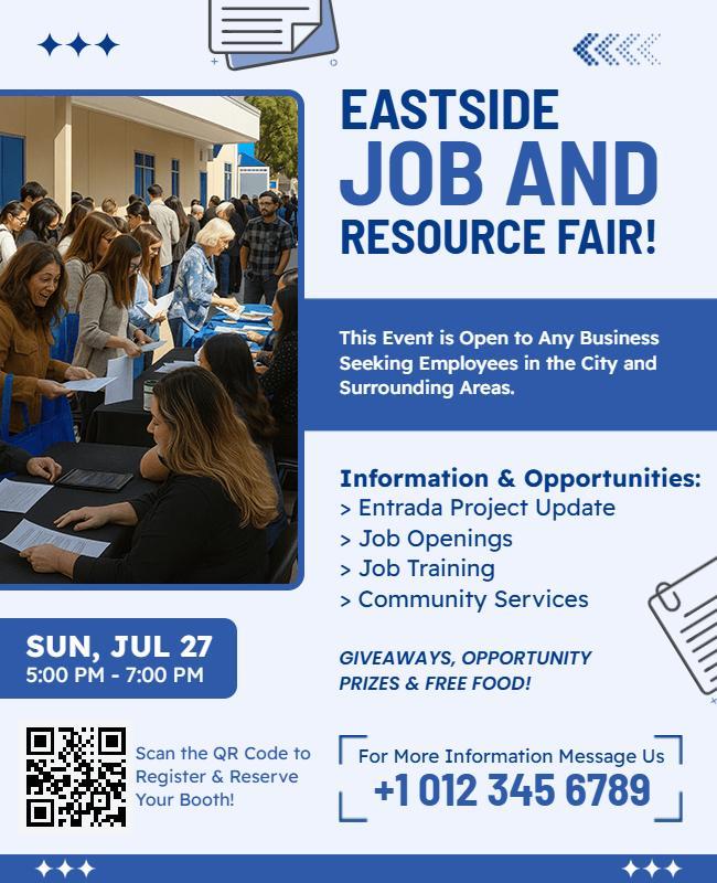 Community Job and Resource Fair Flyer Template