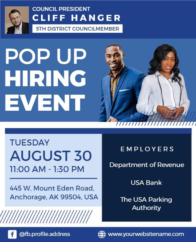 Community Job Fair Event Flyer Template