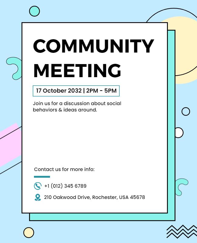 Community Meeting Discussion Flyer Template