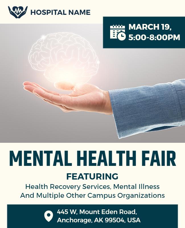 Community Mental Health Awareness Fair Flyer Template