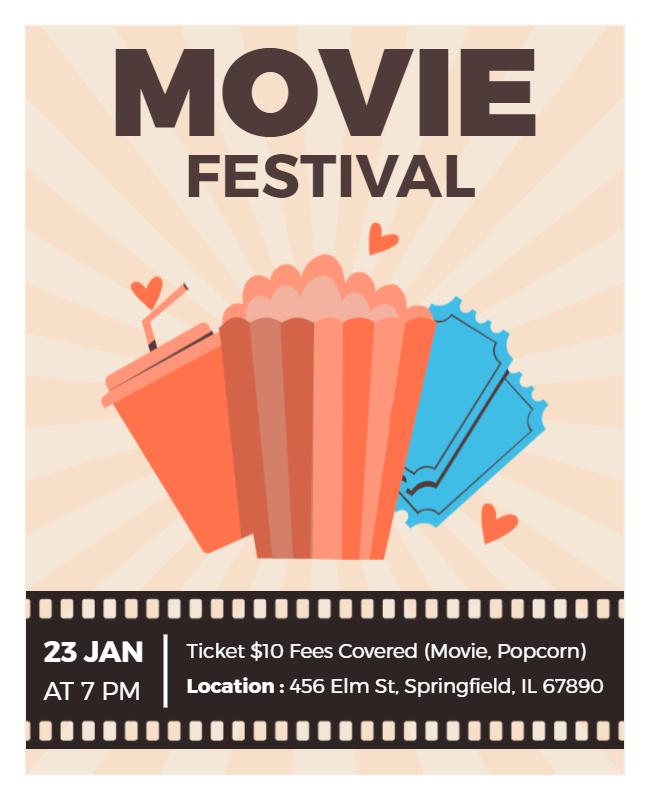 Community Movie Festival Event Flyer Template