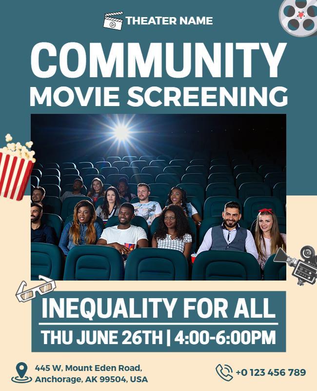 Community Movie Screening Event Flyer Template