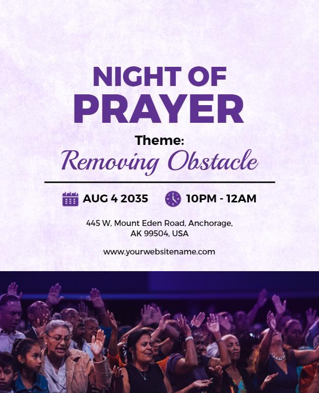 Community Night Of Prayer Event Flyer Template