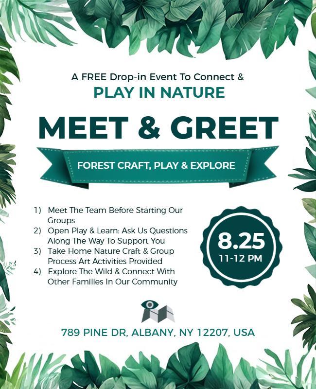 Community Outdoor Meet and Greet Flyer Template