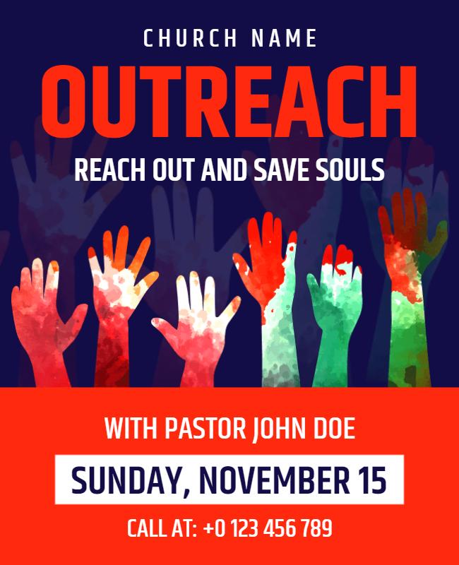 Community Outreach Church Event Flyer Template