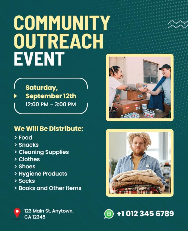 Community Outreach Event Distribution Flyer Template