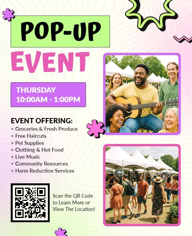 Community Pop-up Event Services Flyer Template